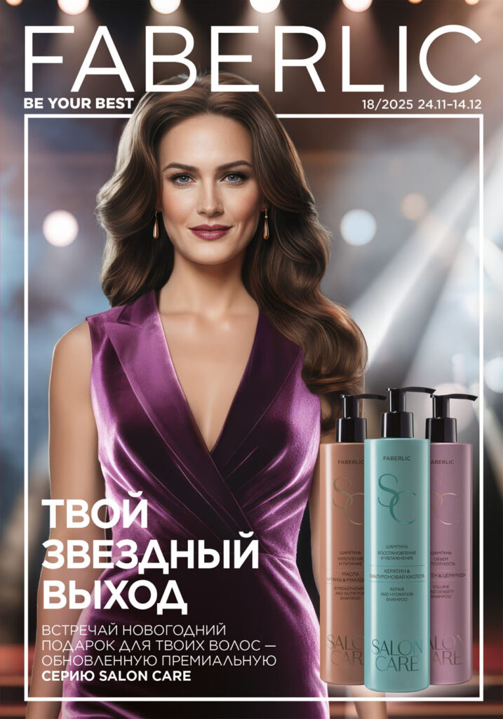 Обложка — страница 1 каталог Faberlic 18/2025