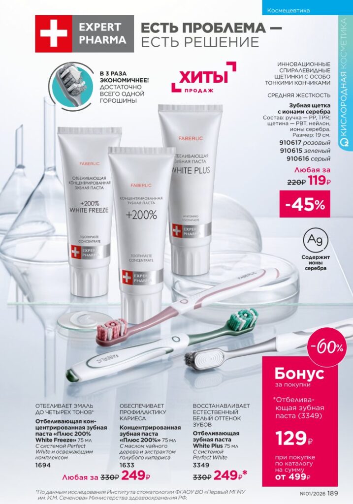 Космецевтика Expert Pharma — каталог Фаберлик 01 2026, стр. 189